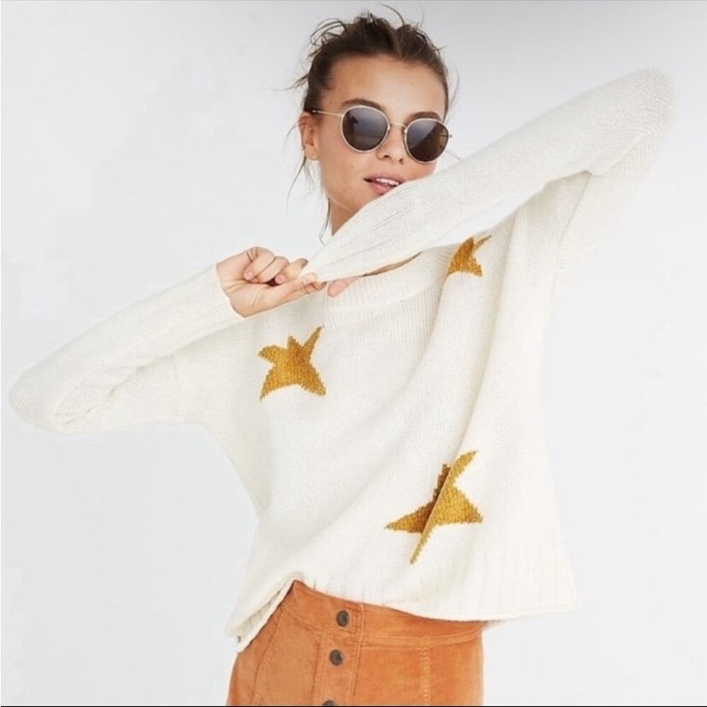 MADEWELL STAR 
PULLOVER SWEATER
MERINO WOOL CREAM SIZE SMALL